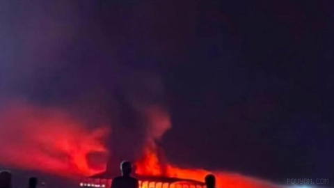 The Hangar of Omidiyeh Airport Is Burning