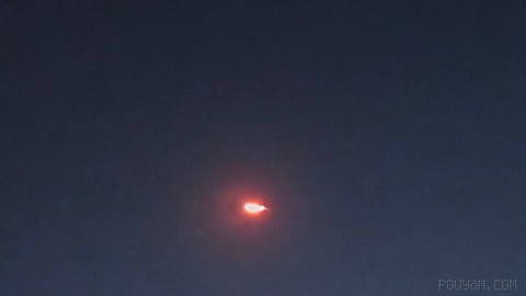 The sky over Urmia after a missile launch