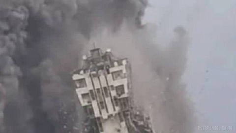 Moment of Being Hit and Destruction of Chabahar’s Naval Surveillance Tower