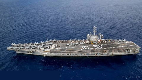 Islamic Republic attack with the Qasem Soleimani missile on the U.S. nuclear aircraft carrier