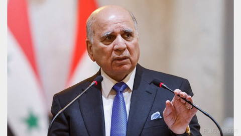 Iraq’s foreign minister said his country opposes the war, its continuation, and its expansion, and that there are pressures to pull Iraq into this war.