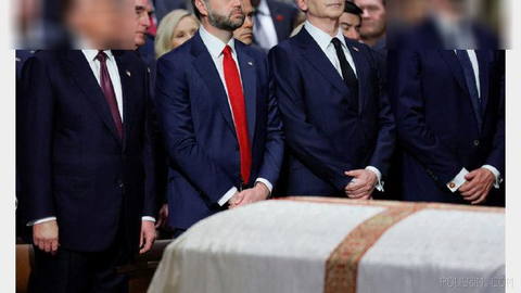 Donald Trump, U.S. president, at a memorial and farewell ceremony for Senator Lindsey Graham