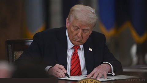 US President Donald Trump signs two executive orders aimed at further
