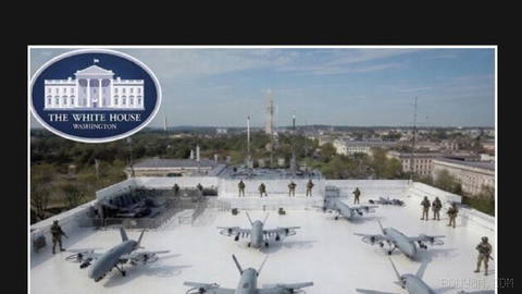 The White House re-shared President Trump’s remarks about a “drone center” deployed over the White House’s Grand “Ball-Room.”