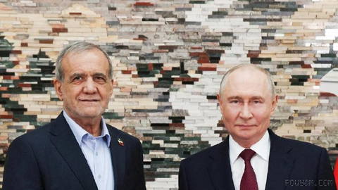 Masoud Pezeshkian, head of the government of the Islamic Republic, in a meeting with Vladimir Putin,