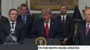 President Trump jokes: