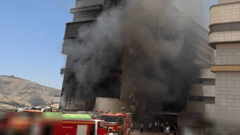 Medical Sciences of Lorestan: The smoke observed in Khorramabad is related to a fire at the Nayesh Hospital in Khorramabad; people should not be worried