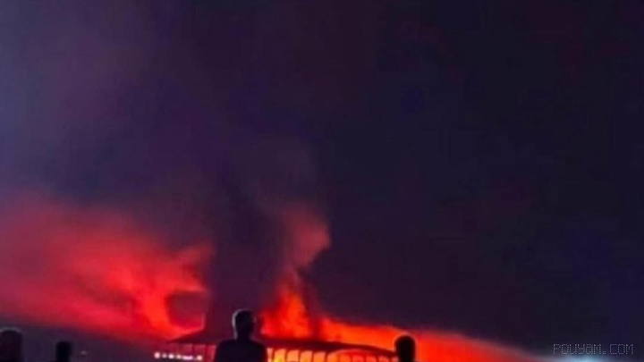 An image of a warehouse targeted in Omidiyeh, Khuzestan province, by the United States