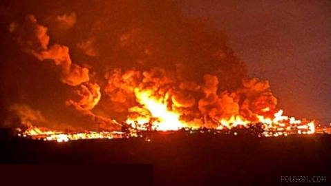 🔹 Large-Scale Fire in Kyiv After a Russian Missile Attack
