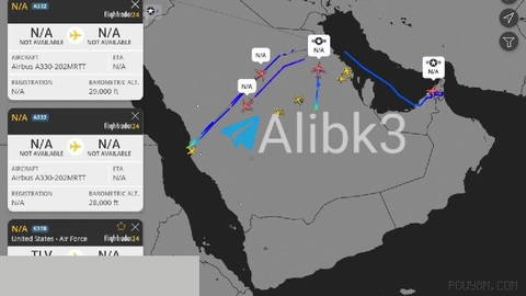 ABD’nin E-3G erken uyarı uçakları, Suudi Arabistan’ın A330 tanker uçakları ve savaş uçaklarına ilişkin faaliyetler…