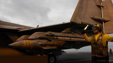 USS George H.W. Bush aircraft carrier in the Arabian Sea; support for Middle East security