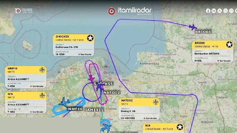 NATO on August 18 brought together nearly 25 aircraft near Russia’s Kaliningrad autonomous region, including American and Norwegian fighters, an AWACS aircraft, the rare electronic warfare plane EA-37B Comps Call, and Apache attack helicopters.