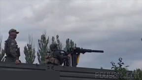 Training incident in Russia; control of a rotating machine gun slipped out of a soldier’s hands