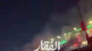 Fire in Erbil after an Iranian drone and missile attack