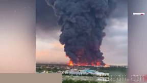 Ukrainian President Volodymyr Zelensky has released a video of long-range strikes on logistic infrastructure and an oil depot in Russia …