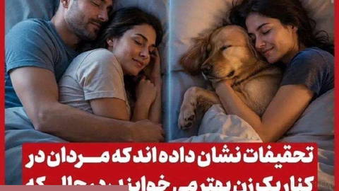⏺According to the latest research, men sleep more comfortably next to a woman, while women sleep more comfortably next to a dog.