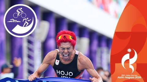 #2026 Asian Games Nagoya; 1/2: Haadiypour placed 21st in triathlon 🤽‍♂ Faeed Haadiypour in triathlon, recording a time of …