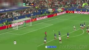 Spain’s first goal against France by Oyarzabal from the penalty spot: