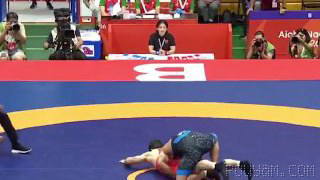 طلسم رده‌بندی شکست! ❌ بالی به زیبایی مدال برنز را گرفت 🤼‍♀ مهدی بالی در رده‌بندی #کشتی فرنگی، با ضربه فنی، اسلام قلی‌اف …