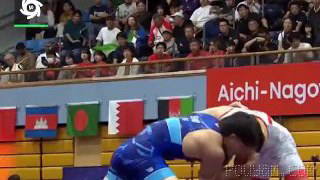 🔥Spectacular show in the final; 🥇Gold was deserved for the “Nakhod” and he got it! 🤼‍♀ Mohammad Nakhodi in the final of #freestyle wrestling against Ishiguro, the world runner-up from Japan, with…