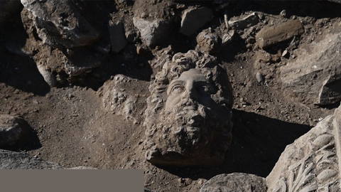 Archaeologists unearth a 1,800-year-old marble statue of the ancient