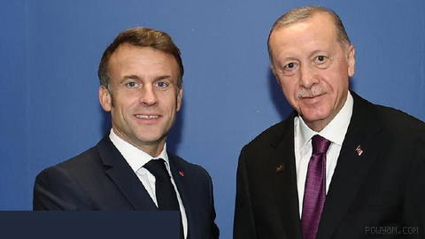 رئیس‌جمهور ترکیه رجب طیب اردوغان و رئیس‌جمهور فرانسه امانوئل