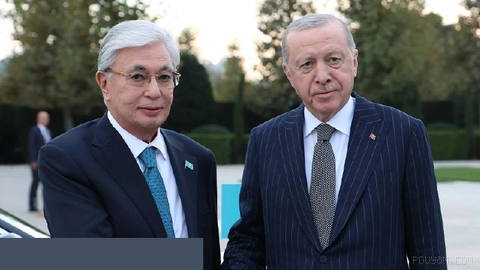 Turkish President Recep Tayyip Erdogan meets Kazakh President