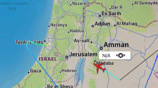 מטוס תדלוק KC-135R Stratotanker של חיל האוויר האמריקני בדרך חזרה לתל אביב שיגר קוד חירום 7700