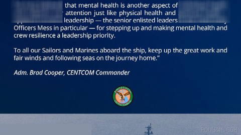 CENTCOM commander praised the performance of the crew of the USS Abraham Lincoln and their mental health