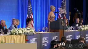 Moments ago: Jakie Heinrich, the future president of the White House Correspondents Association, at the association’s annual dinner, welcomed Donald Trump…