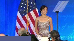 Video shows the moment President Donald Trump arrives for the White House journalists’ dinner in Washington, D.C.