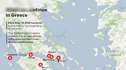 🔥 Major wildfire west of Athens burns more than 10,000 hectares, EU