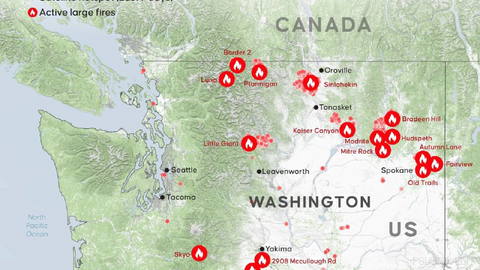 🔥 Hundreds battle Spokane Complex Fire in Washington, US