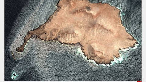 Crude oil spill from a tanker that ran aground near a natural reserve in Oman creates a patch of oil