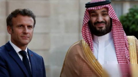 French President Emmanuel Macron describes Crown Prince Mohammed bin Salman’s visit to France as a “key step” in relations between Paris and Riyadh