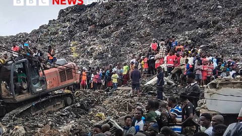 Guinea’s government said that as a result of debris layers of waste falling onto nearby homes...