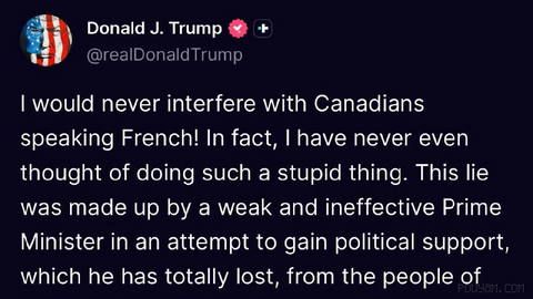 Donald Trump’s statements via the Truth Social social network: