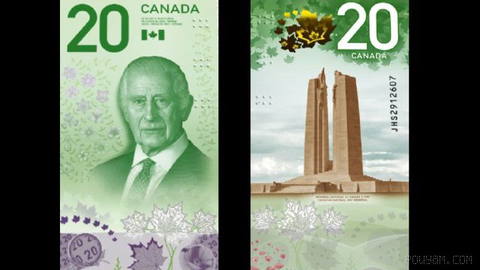 Canada unveiled a new 20-dollar banknote with an image of King Charles III