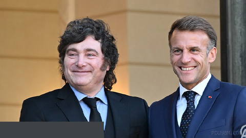 🤝 French President Emmanuel Macron meets Argentine President Javier