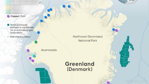 📍 Greenland’s 2.16M km² territory holds vast natural resources that