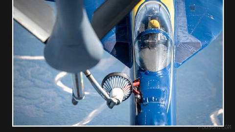 The U.S. Navy released an image of aerial refueling of one of the aircraft in the group
