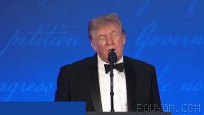 President Trump at a dinner with the White House press association: